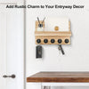 Wooden Wall Key Holder with Shelf