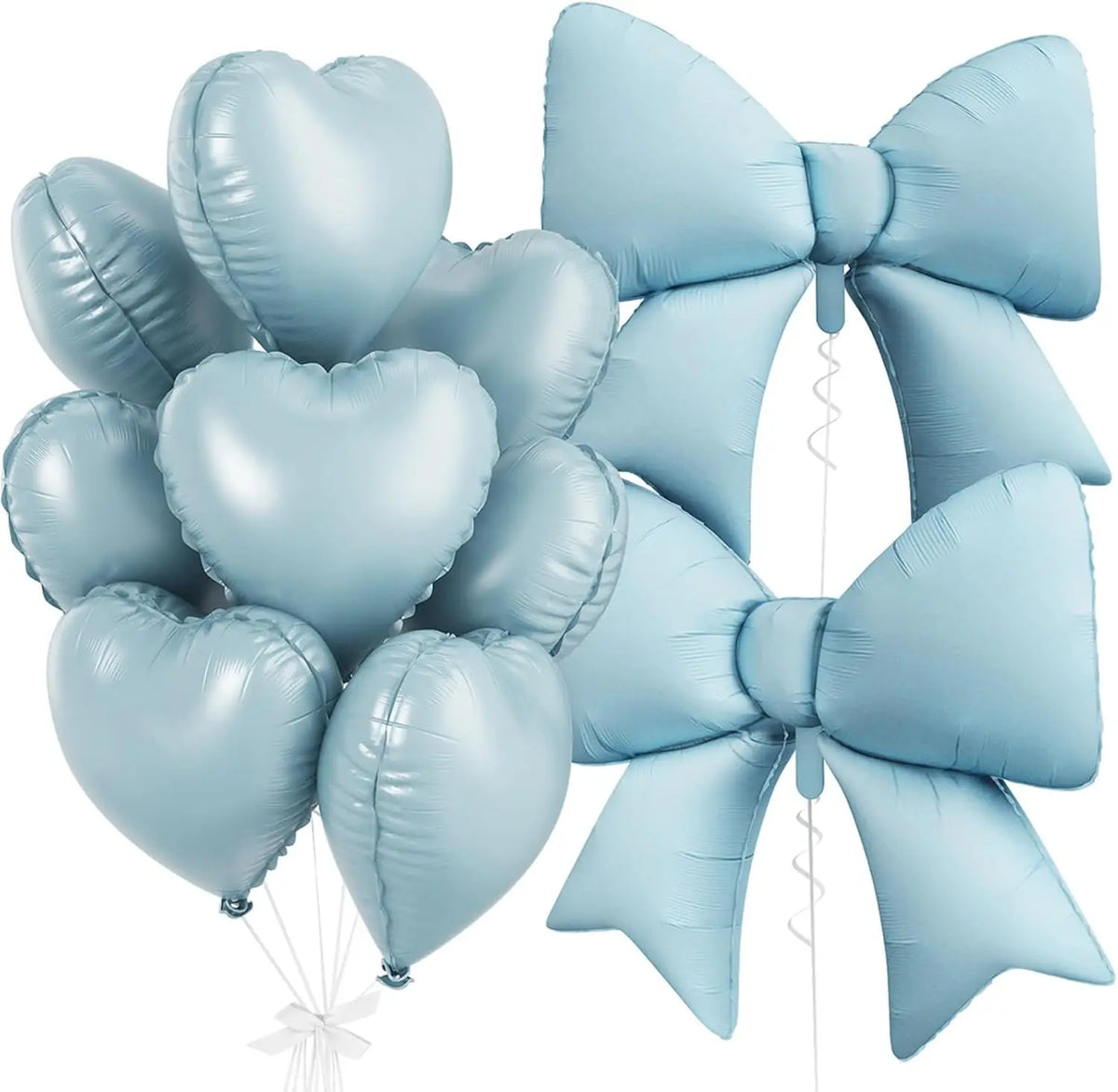 Pink Heart & Bow Balloon Set for Weddings and Showers