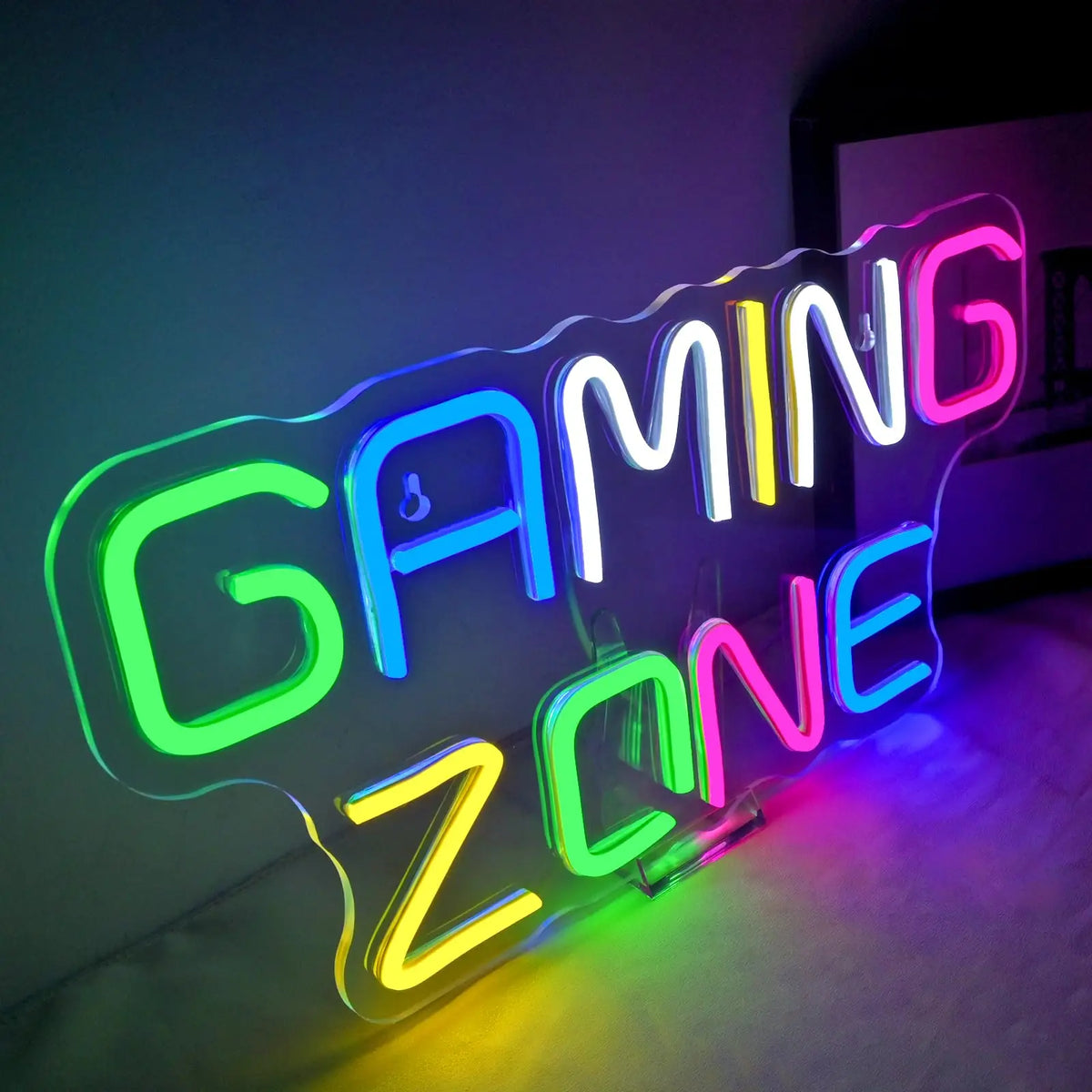 Neon 'Gaming Zone' LED Sign with USB Power