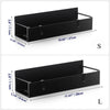 Black magnetic spice rack with a rectangular tray and handle, shown in side view.