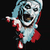 A stylized, menacing clown face in white and blue against a black background, featuring the title Damien Leone's Terrifier 3.