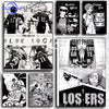A collection of black and white anime art prints featuring characters from Blue Lock