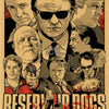 A vintage movie poster featuring a gritty, sepia-toned illustration of several intense male characters with the title RESERV 