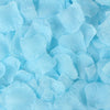 Light blue silk rose petals scattered for weddings, parties, and home decor