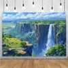Forest Waterfall Wonderland Photography Backdrop