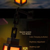 Lampe de nuit LED style pixel avec télécommande et différents modes lumineux.
