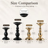 Black and Gold Retro Metal Pillar Candle Holder