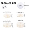 Quatre socles ou supports en acrylique blanc de différentes hauteurs pour exposition buffet