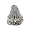 A bundle of silver-toned lobster clasp lanyards and straps for jewelry making.