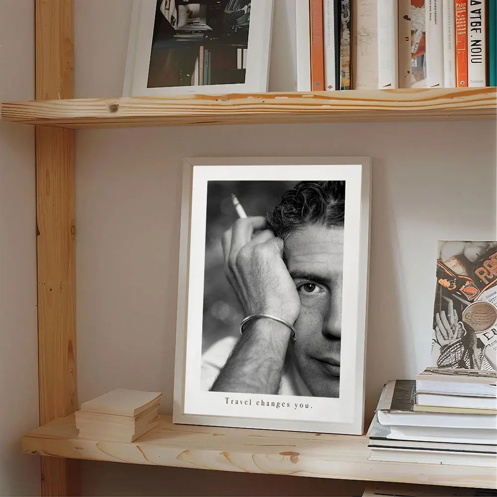Anthony Bourdain Quote Canvas Wall Art – Eat at a Local Restaurant Tonight