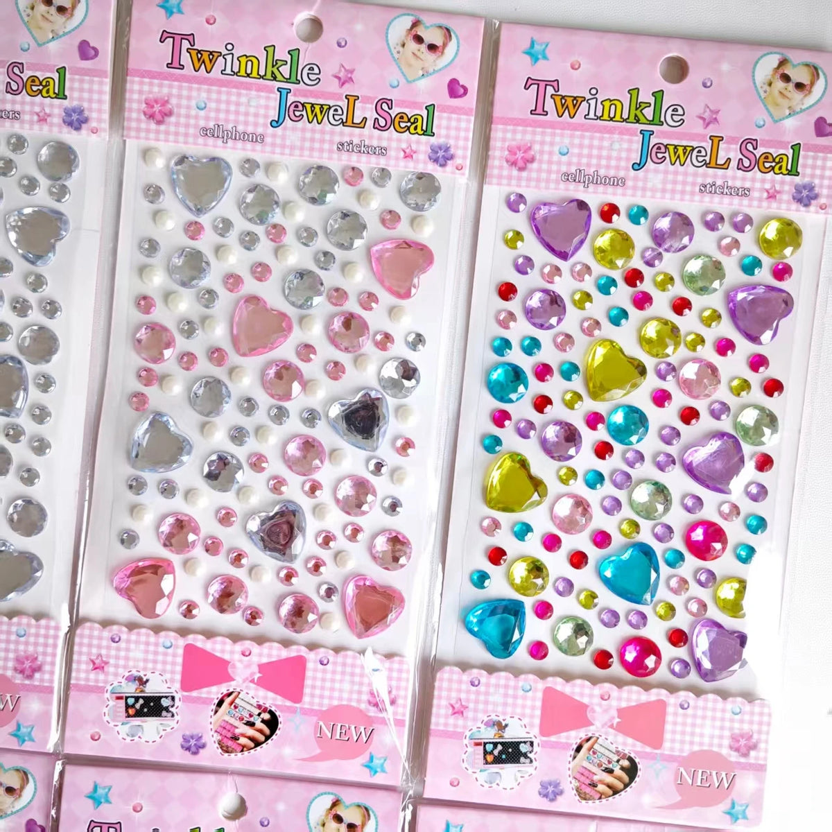Crystal Gemstone Stickers for DIY Crafts and Makeup Fun