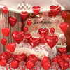 Romantic Foil Balloon and Rose Petal Set for Weddings & Anniversaries
