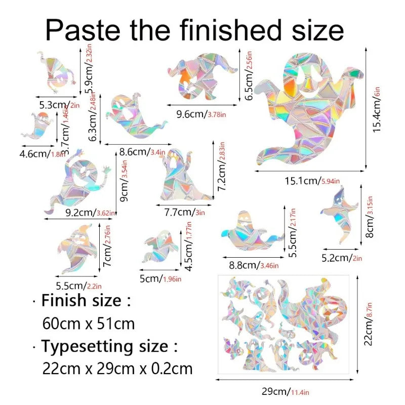 Rainbow Prism Window Stickers – 29 Assorted Sun Catcher Designs