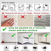 Instructions show how to apply matte peel and stick decor stickers on a smooth, clean surface.