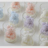 Rose Bear Scented Soy Wax Candle in Glass Cup