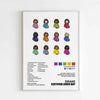 A poster featuring illustrations of Drake's album art and related imagery for hip hop wall decor.