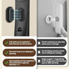 A black magnetic silicone remote control holder with a soft shell and dual magnets for flat and curved surfaces.
