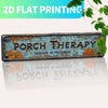 A vintage metal sign with the text PORCH THERAPY SESSION IN PROGRESS is displayed against a light background.