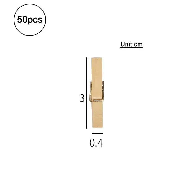 Mini Wooden Clothespins for Crafts and Photos (Set of 50)