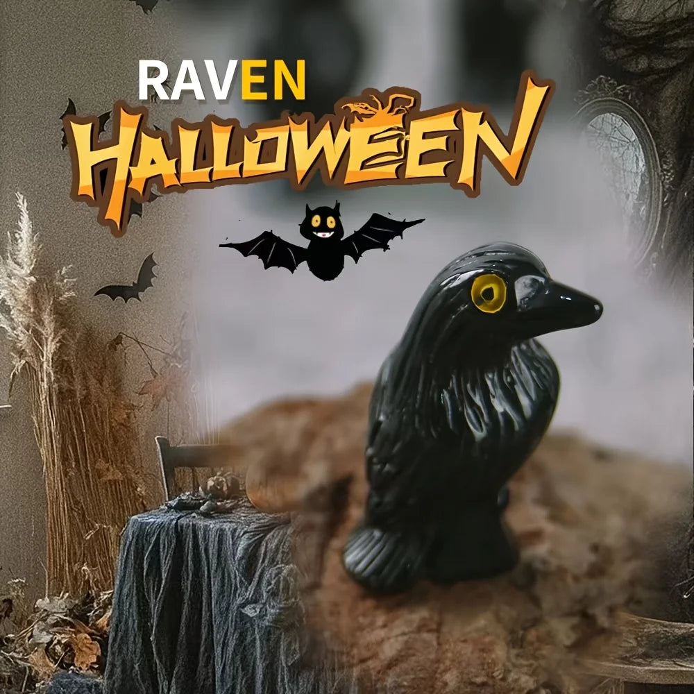 Miniature Crow Figurines for Gothic Fairy Garden Decor