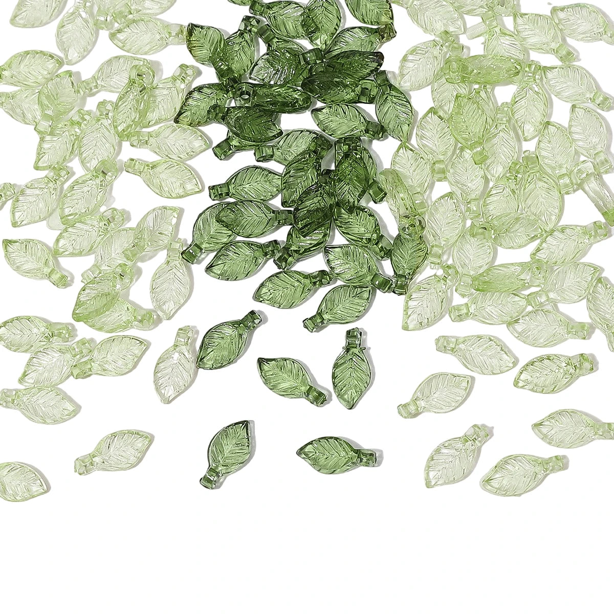 Acrylic Tree Leaf Mini Beads for DIY Jewelry Making