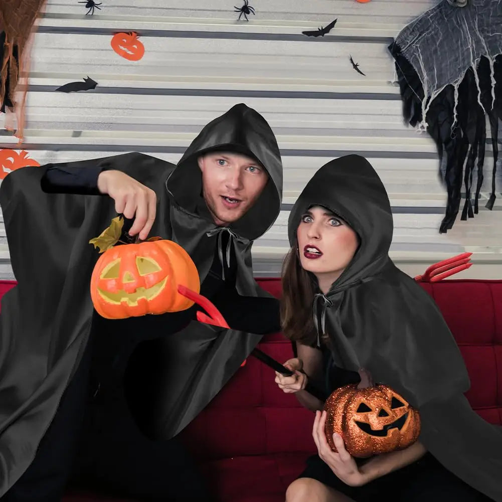 Black Wizard Cloak Costume Cape for Cosplay and Halloween