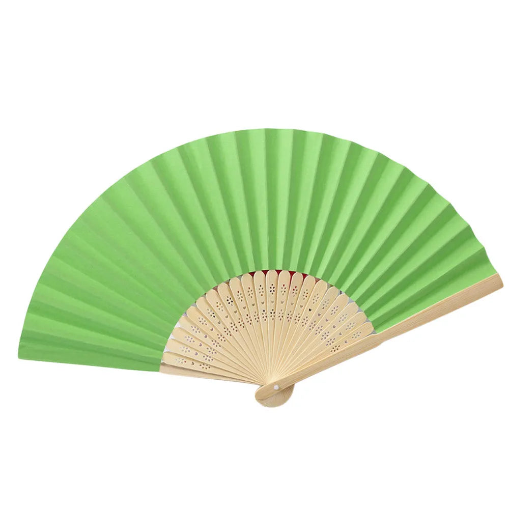 Elegant Foldable Bamboo Hand Fan for Weddings & Parties
