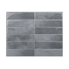 A rectangular panel of gray self-adhesive tile stickers or wall decals.