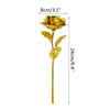 A single iridescent gold foil rose with a long stem, measuring 8cm/3.1 inches tall.