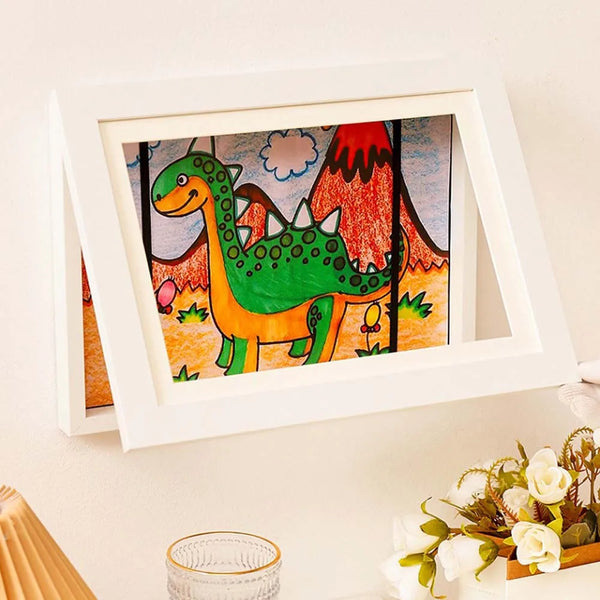 Wooden Kids Art Display Frame with Magnetic Closure