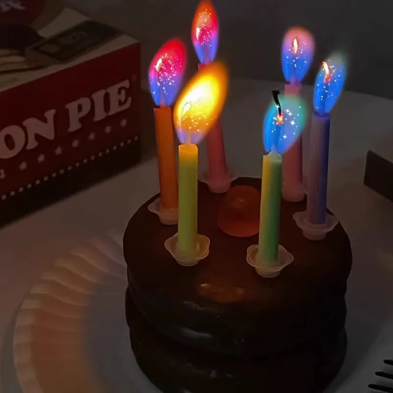 Rainbow Multicolor Birthday Candles Set of 12