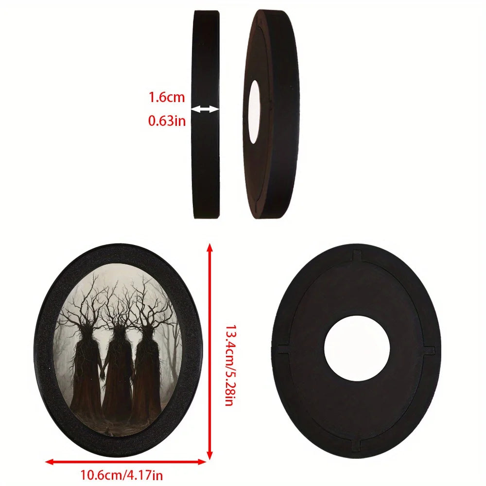 Schwarze gotische Horror-Schattenbaummalerei in verschiedenen Formen und Größen