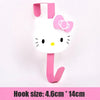 Pink cat-shaped over-the-door hook with a white head and pink ears for hanging storage