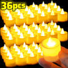 Flameless LED Tealight Candles with Warm Glow