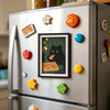 3D Cat Pizza Fridge Magnet with Photo Frame