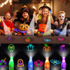 A collection of Halloween LED finger projector lights featuring various spooky designs like skulls, ghosts, pumpkins, and bat
