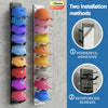 Wall-Mounted Hat Organizer Rack for 9 Caps