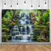 Forest Waterfall Wonderland Photography Backdrop