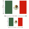 A set of two rectangular banners, one dark green and one red, featuring an eagle emblem.