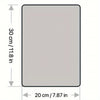A rectangular vintage warning gun sign in a light gray color, measuring 30 cm by 20 cm.