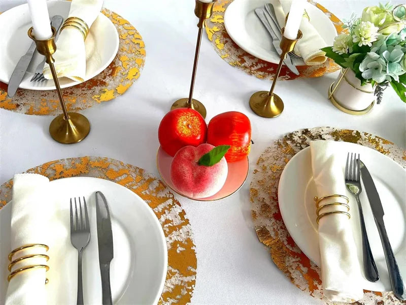 Gold Foil Disposable Placemats for Parties & Events