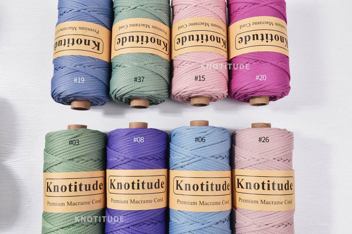 4mm Polyester Macrame Cord - 300g Spool for Knitting & DIY Crafts