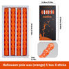 Box of 4 Halloween pole wax orange taper candles with dripping blood effect