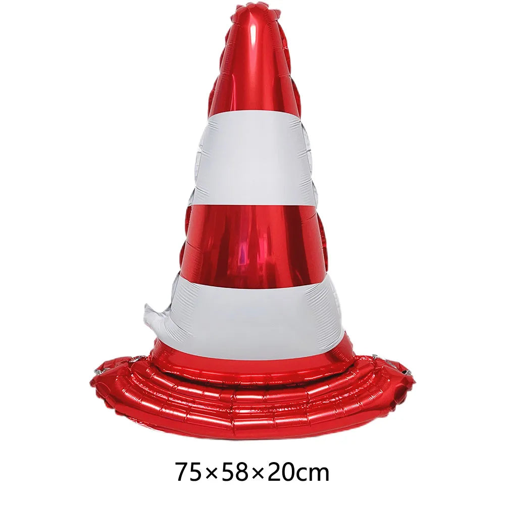 Race Car Birthday Party Balloon Decoration Set with Traffic Lights, Cones & Checkered Flags