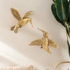 Golden Hummingbird Wall Art Décor