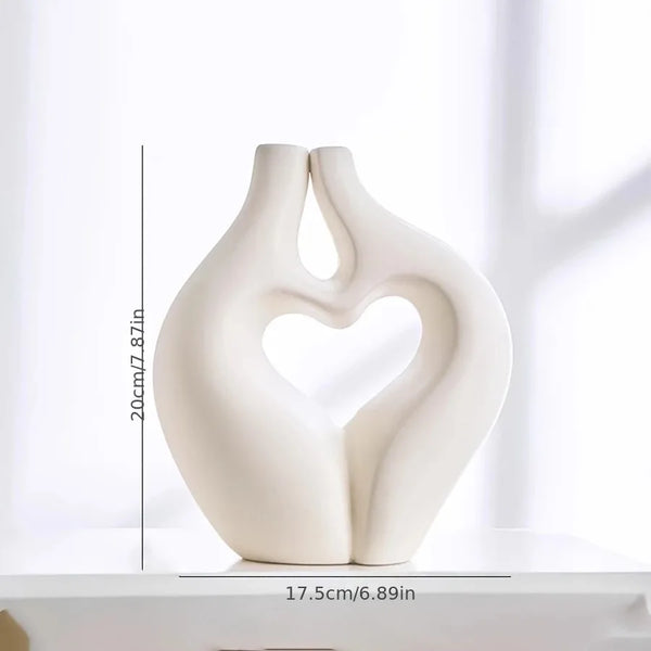 Modern Heart-Shaped Vase for Home Decor