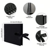 Álbum de fotos de memoria DIY negro con diseño de bobina flexible y cierre de cinta