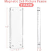 A set of two 2x6 magnetic picture frames, one rectangular and one vertical, made of clear acrylic.