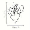 Line art drawing of two faces embracing, minimalist abstract design for metal wall art