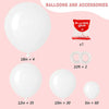 Matte White Balloon Variety Pack for Parties and Events